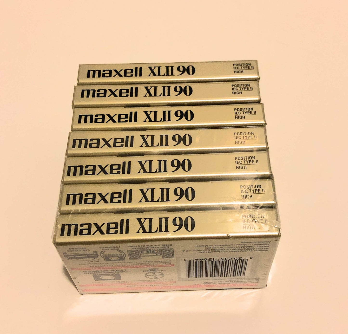 XLII IEC Type II 90 Minute High Bias Audio Cassette Tape - 7 Pack