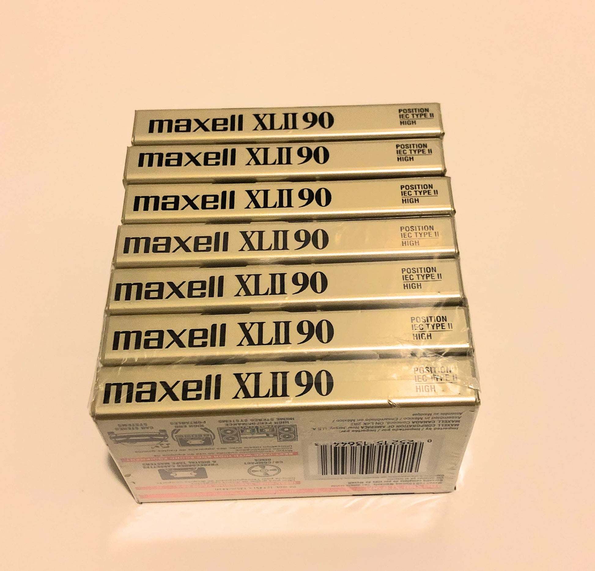 XLII IEC Type II 90 Minute High Bias Audio Cassette Tape - 7 Pack