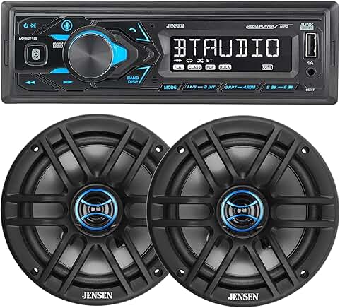7-Character LCD Car Stereo and 6.5-inch Speakers Bundle