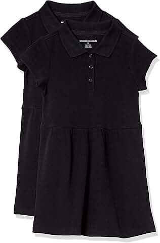 Girls' Short-Sleeve Pique Polo Dress
