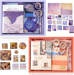 Aesthetic Scrapbook Supplies Kit with 694 Pieces