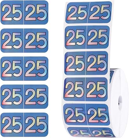 500pcs Coated Paper Number Labels for Files and Decoration