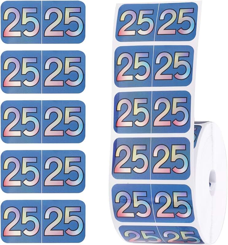500pcs Coated Paper Number Labels for Files and Decoration