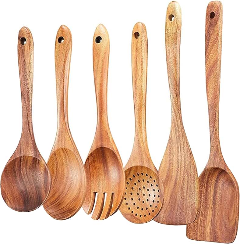 Wooden Spatula Set, 4 Pieces for Cooking