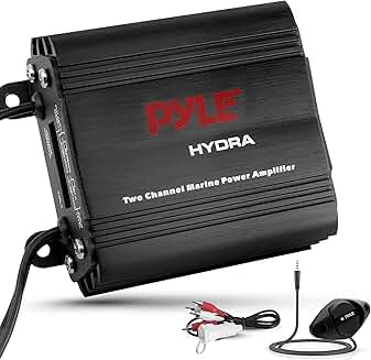 Waterproof 2-Channel Marine Amplifier for Boat Audio