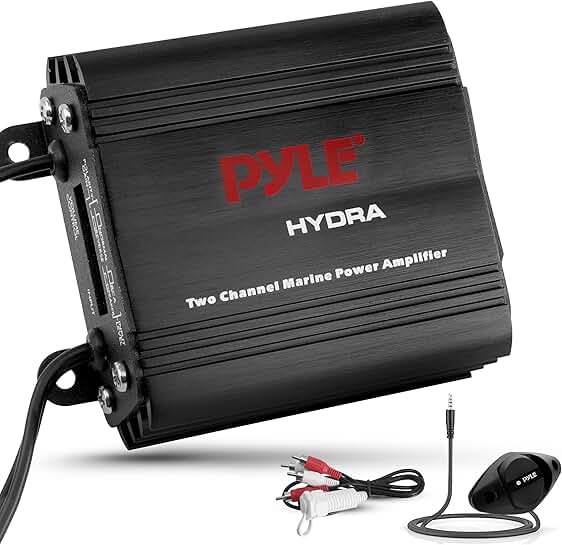 Waterproof 2-Channel Marine Amplifier for Boat Audio