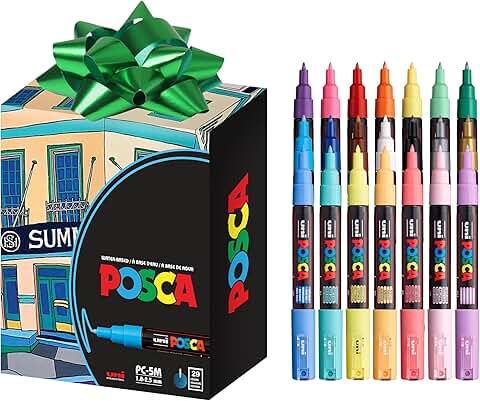 Set of 21 Fine Tip Paint Markers for Art and Decor