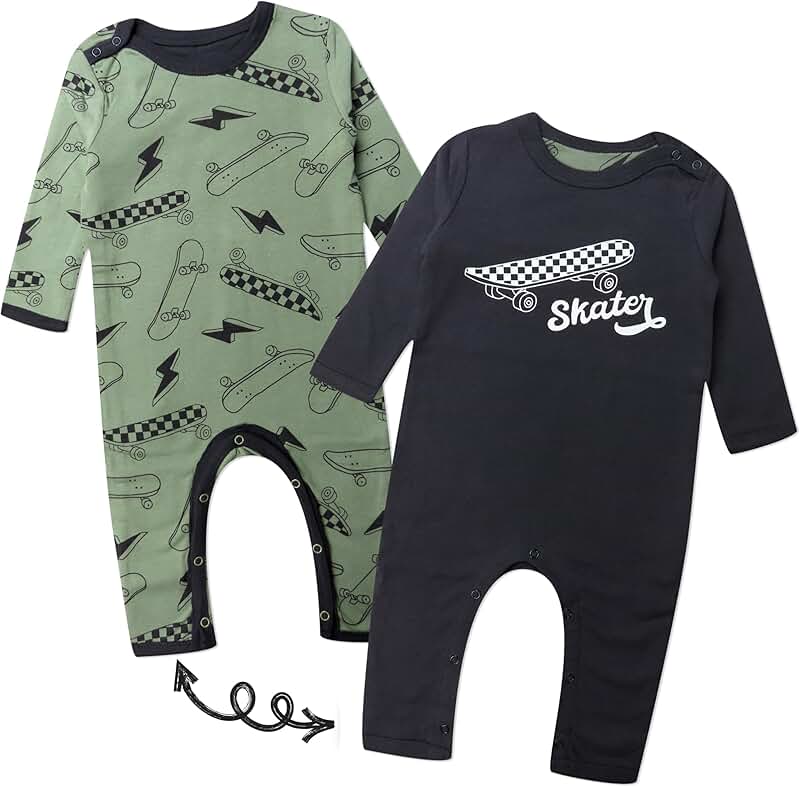 Unisex Reversible Organic Cotton Baby Coverall