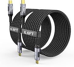 2-Pack 6.6FT USB C to USB C Data Transfer Cables