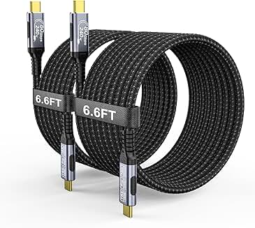 2-Pack 6.6FT USB C to USB C Data Transfer Cables