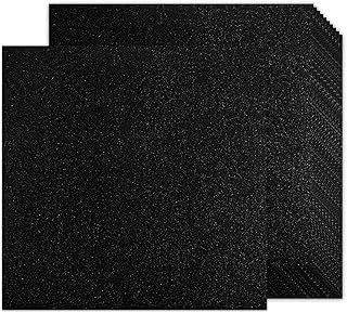 Black Glitter Cardstock Sheets for Crafts and Scrapbooking
