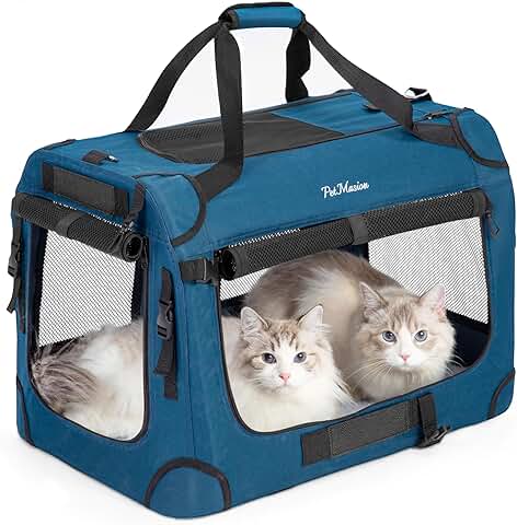 Large Collapsible Cat Carrier for Two Cats