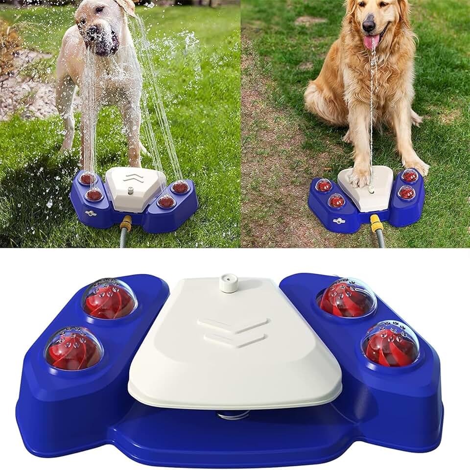 Outdoor Dog Water Sprinkler and Fountain for Pets