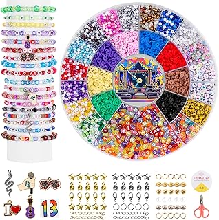 Bead Bracelet Kit with 12 Colors and Charms