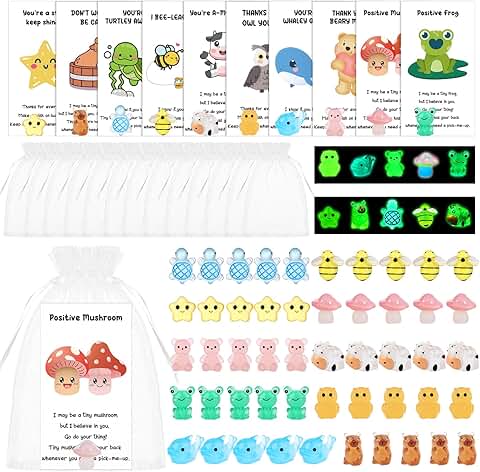 50 Employee Appreciation Gift Set with Resin Animals and Cards