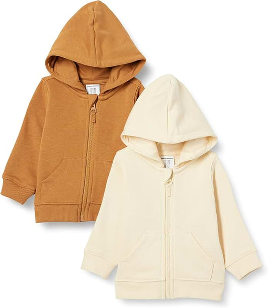 Unisex Toddler and Baby French Terry Zip Hoodie Multipack