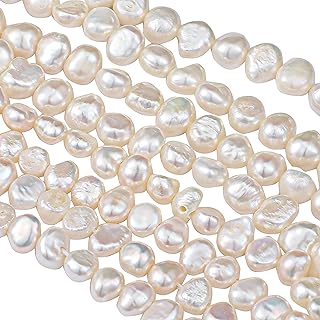 Natural White Freshwater Baroque Pearl Beads for Jewelry