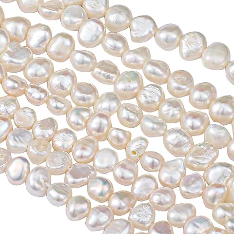 Natural White Freshwater Baroque Pearl Beads for Jewelry