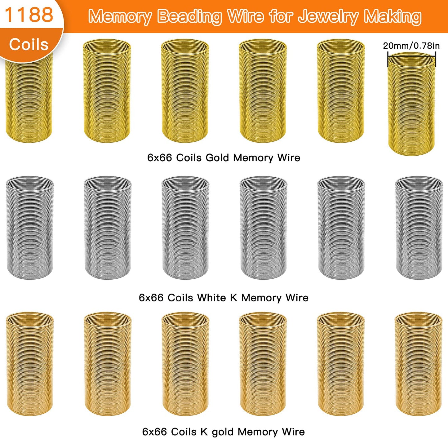 Memory Wire Ring for Jewelry Making and Beading Supplies