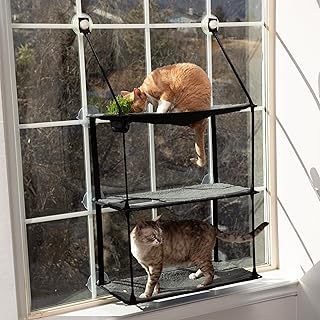 EZ Mount Window Cat Perch with Grass Station