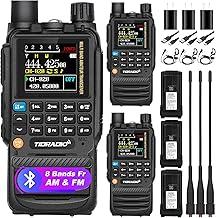 Handheld GMRS Radio with USB-C, NOAA FM, and 2500mAh Battery (3 Pack)