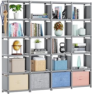 20-Cube Metal Bookcase for Bedroom and Living Room