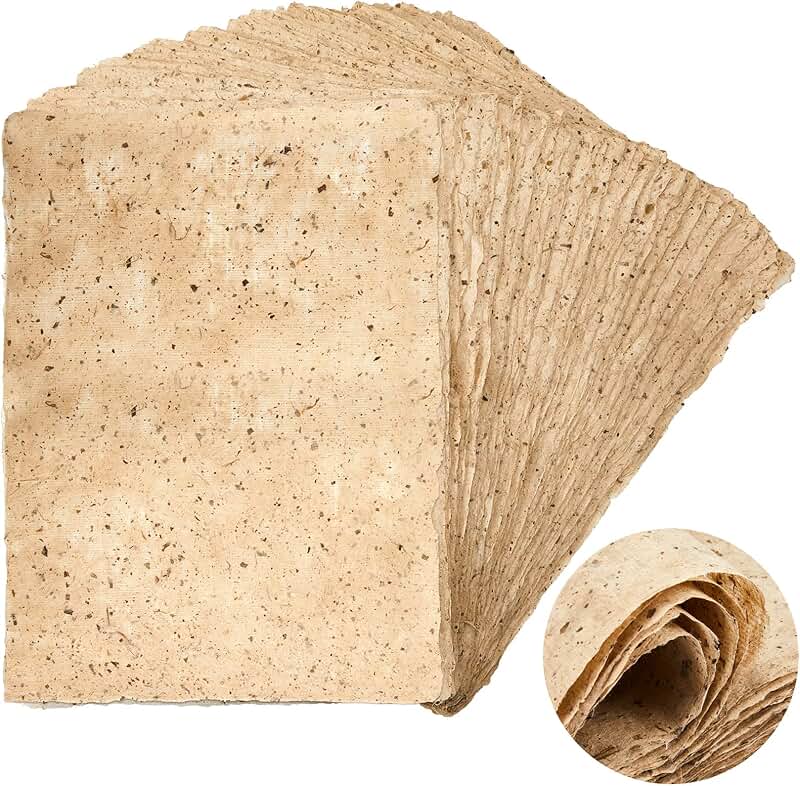 60 Mulberry Rice Paper Sheets for Crafts and Art