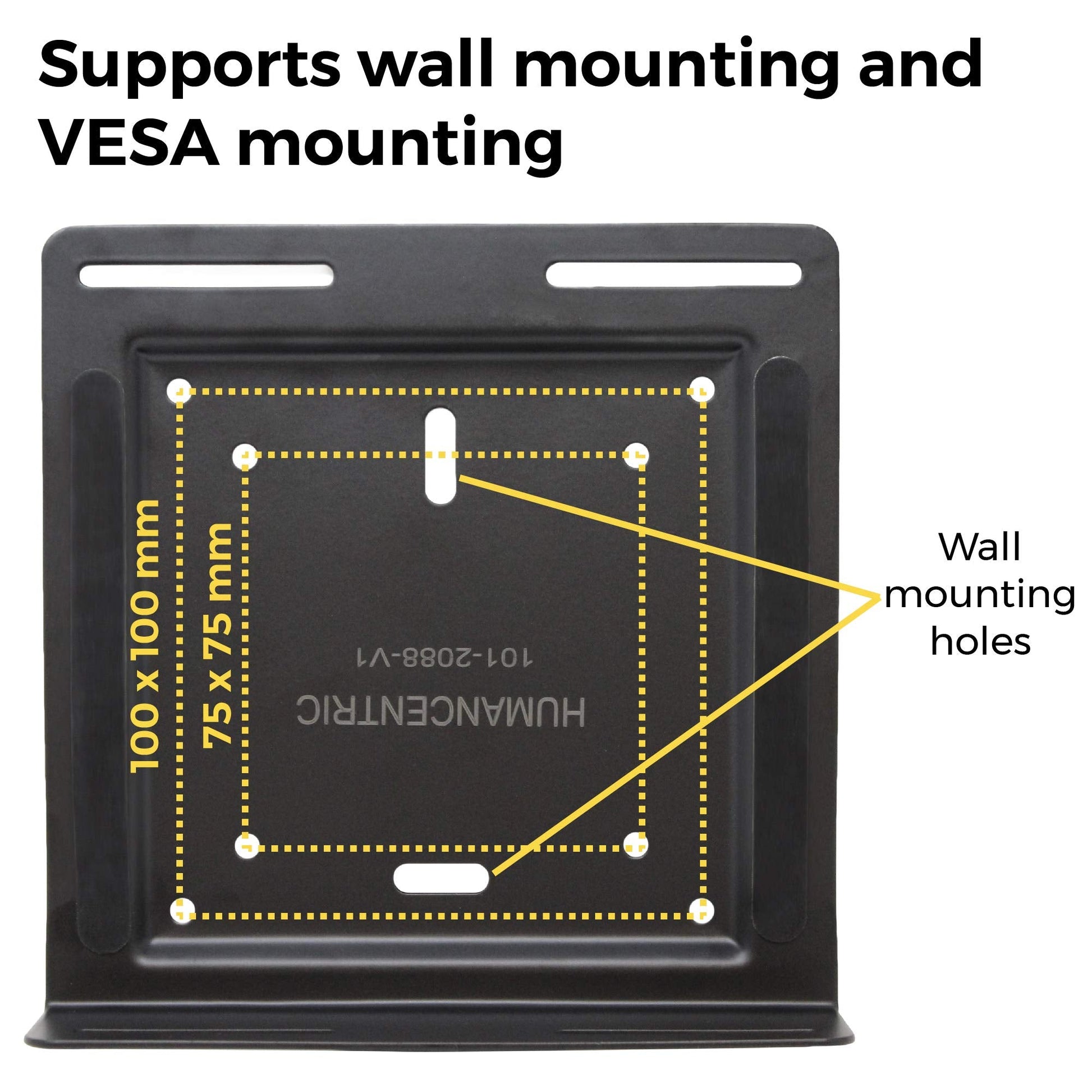 Universal Wall and VESA Mount | Adjustable Strap Mount for Computers, UPS Units, Cable Boxes, Modems, and Other Electronic Devices | Mounts on The Wall or Back of a Computer Monitor