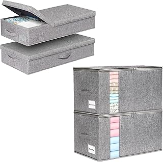 Large Under Bed Storage Bags with Handles, 2 Pack