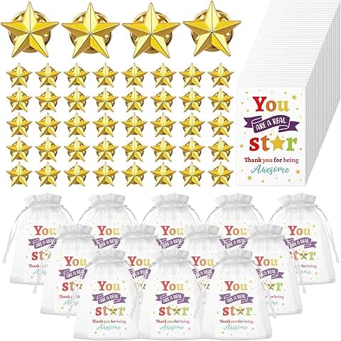 50 Employee Appreciation Gift Sets with Pins Cards and Bags