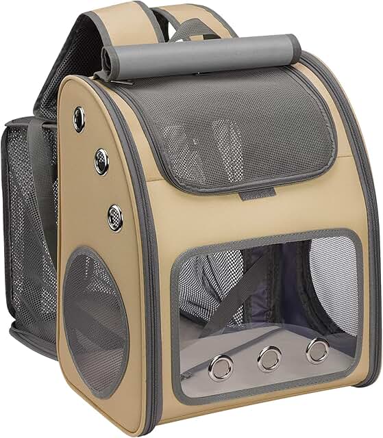 Expandable pet carrier backpack for small animals