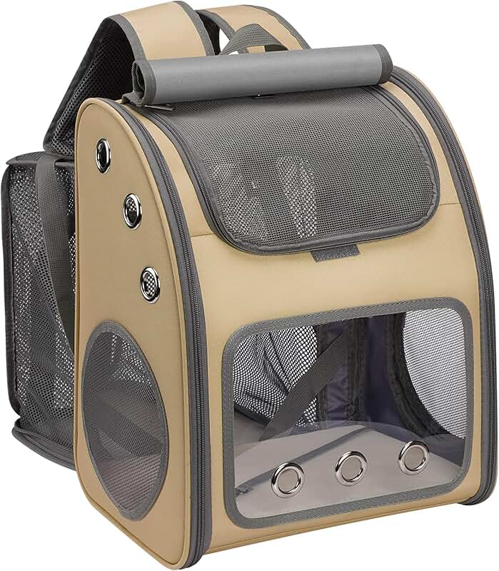 Expandable pet carrier backpack for small animals
