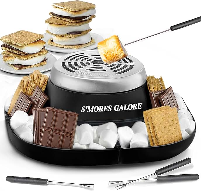 Indoor Electric S'mores Maker with 4 Skewers