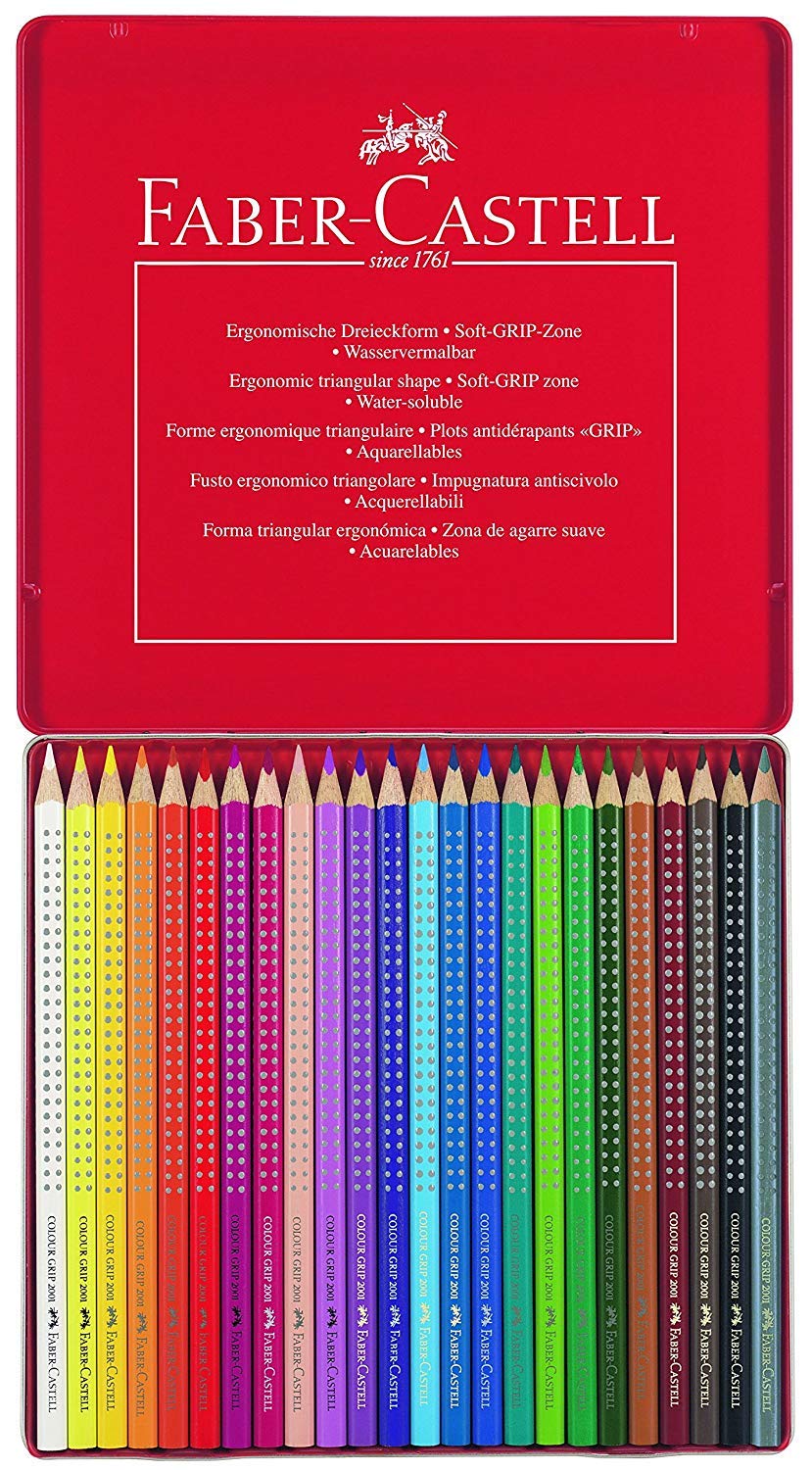 Set of 24 Colour Grip Pencils