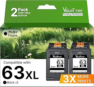 Black Ink Cartridge for HP Envy and Deskjet Printers