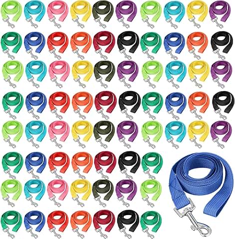 48 Pack Colorful Dog Leashes for Small and Medium Dogs