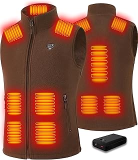 Men's Heated Fleece Vest with Battery Pack