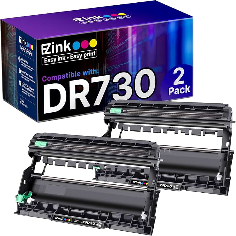 Replacement Drum Unit for Brother Printers (2 Pack)