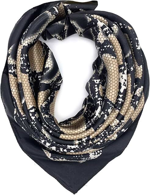 Silk-Like Large Square Satin Headscarf for Women