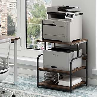 Large 3-Tier Printer Stand with Wheels