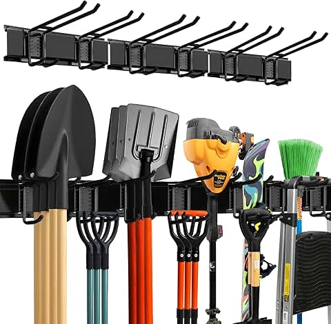 Heavy-Duty Garage Wall Organizer with Adjustable Hooks