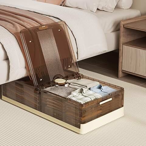 Stackable Under Bed Storage Bins with Wheels