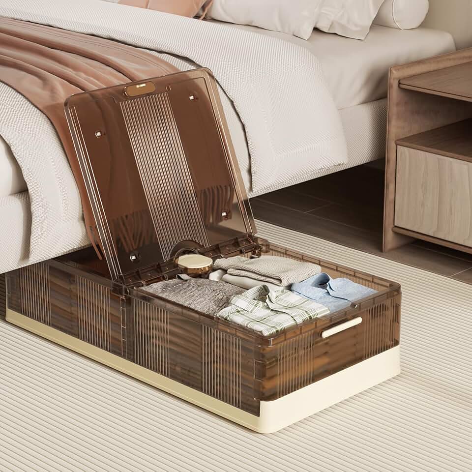 Stackable Under Bed Storage Bins with Wheels