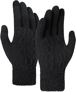 Winter Gloves for Women and Men with Faux Fur Cuffs