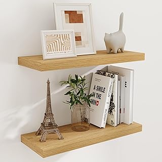 24-Inch Rustic Wall Floating Shelves, 2-Pack