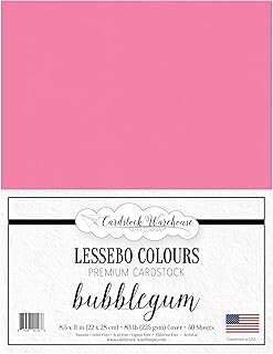 Pink Cardstock Paper, 50 Sheets, 8.5 x 11"