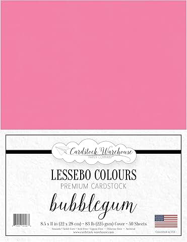 Pink Cardstock Paper, 50 Sheets, 8.5 x 11"