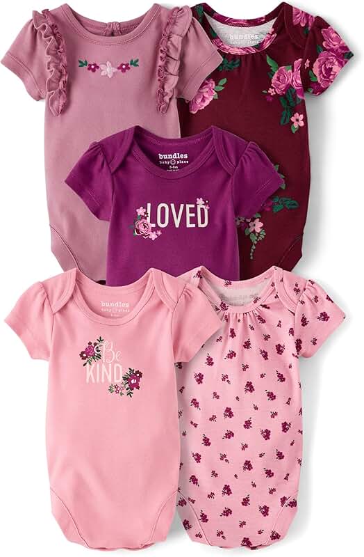 Baby Boys and Newborn Short Sleeve Bodysuits Pack