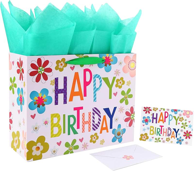 Large 13" Gift Bag with Card and Tissue Paper