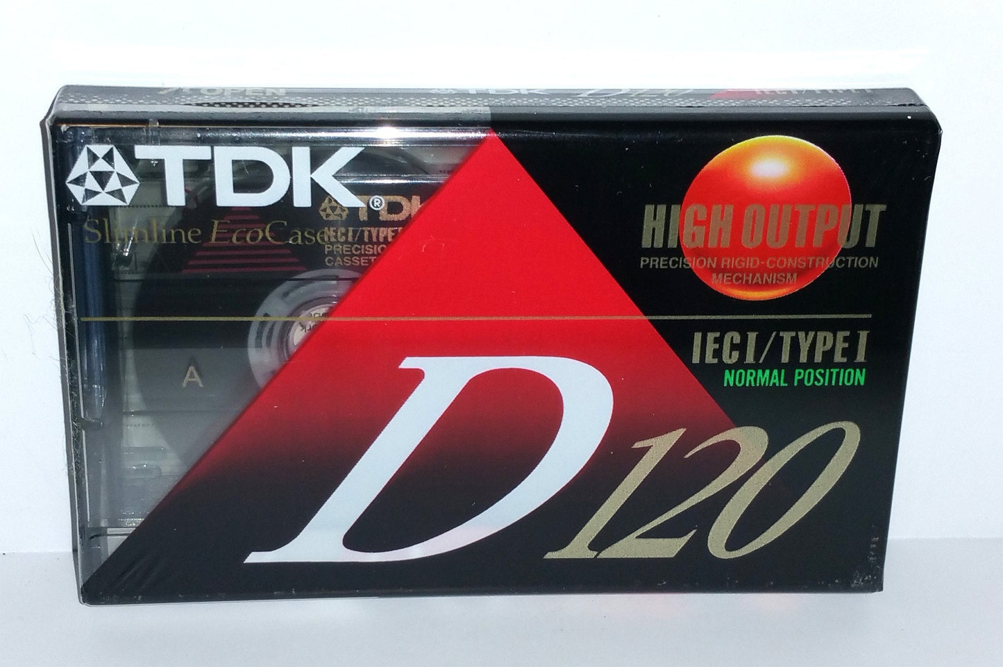 D120 High Output Precision Rigid Construction Mechanism IEC I / Type I Normal Bias Audio Cassette Tapes - 5 Pack